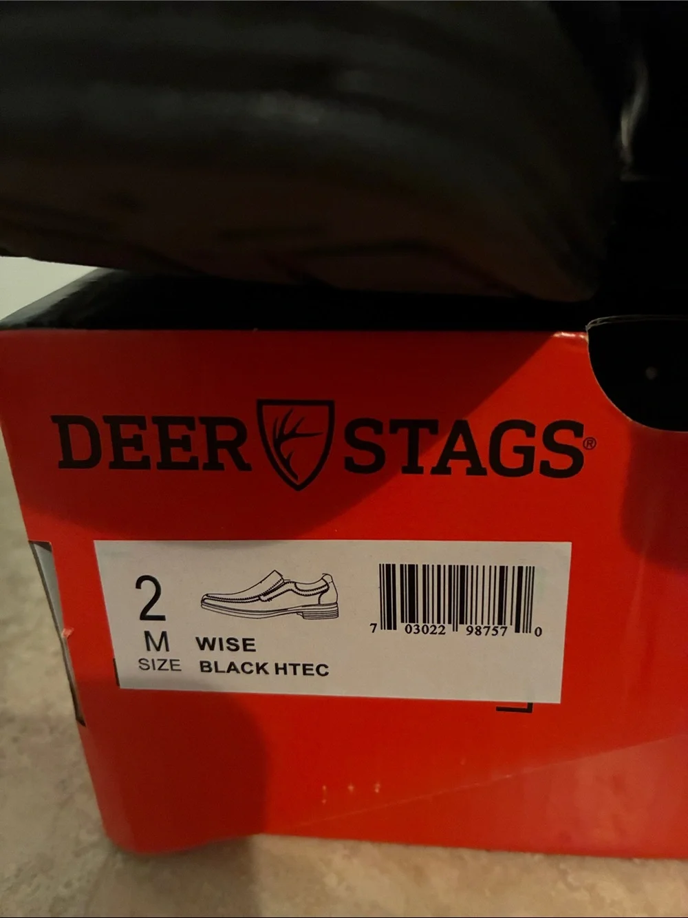 Deer Stags Black Slip-On Dress Shoes “Wise” size 2